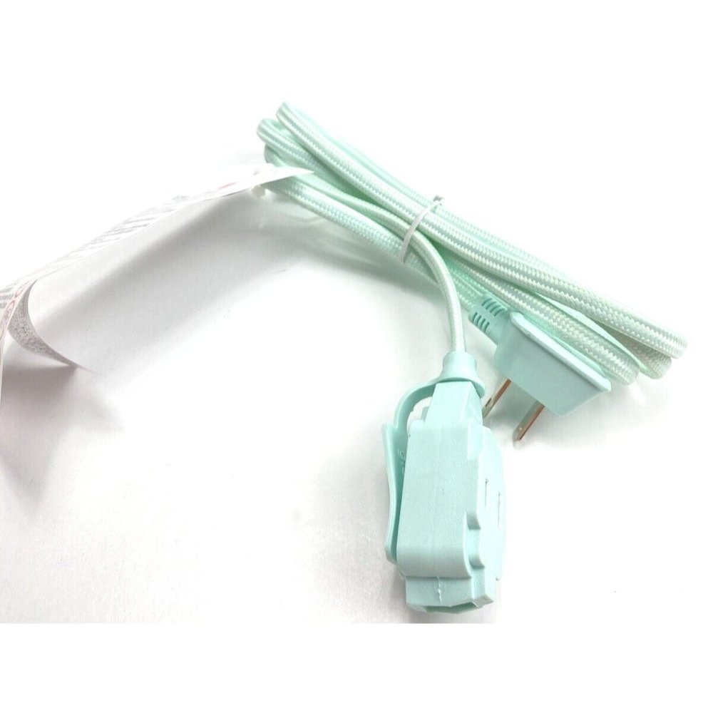 Blue/Teal 6 Foot Long Extension Cord Indoors 6' Globe Brand New